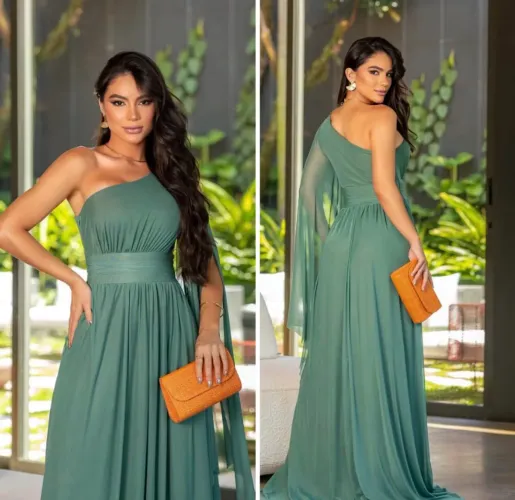 Vestido verde oliva