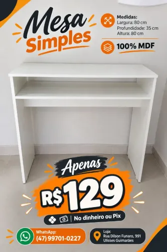 Mesa escritório 100%mdf