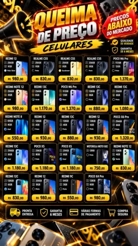 QUEIMA DE PREÇO ? Celulares Xiaomi, POCO e Realme | A partir de R$ 550