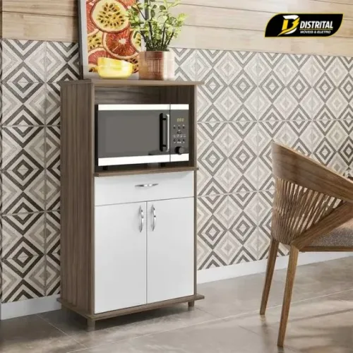 Balcão de Cozinha Multiuso com Espaço para Micro-ondas NT3070 Notável Oferta