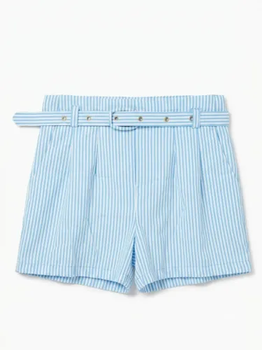 Short Feminino Listrado Azul P