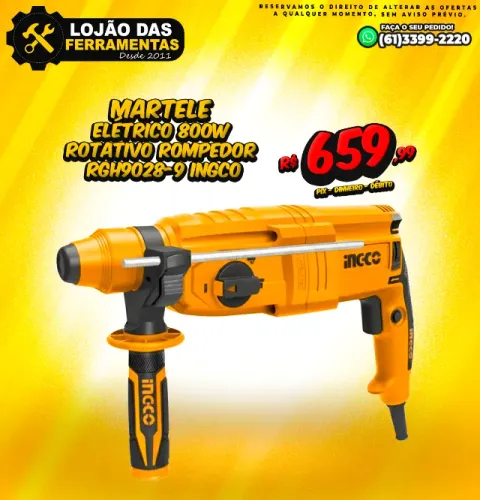 Martele Elétrico 800w Rotativo Rompedor RGh9028-9 Ingco
