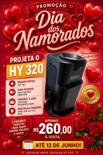 Projetor hy320 promoção dos namorados