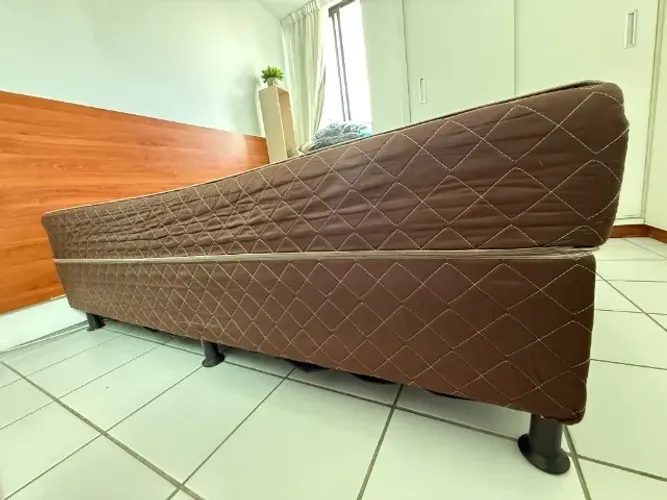 Cama Box Casal com Colchão de Molas Ortolite ? 136x188cm