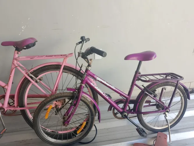 1 bicicleta para adulto e 1 infantil