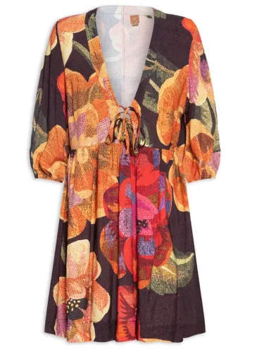 Vestido curto farm P mas veste m também