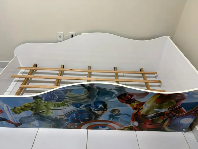 Cama Infantil Para Quarto De Menino Carro Do Homem Aranha Cor Vingadores