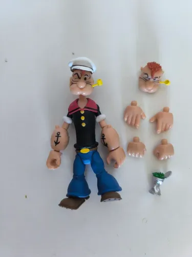 ACTION FIGURE POPEYE BOSS FIGHT STUDIO NOVO E COMPLETO SEM CAIXA