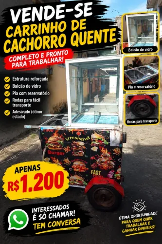 Vende-se carrinho de cachorro-quente