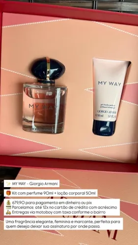 Kit My Way da Giorgio Armani - Perfume 90ml EDP + Loção Corporal 50ml