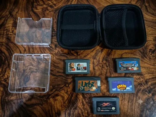 Jogos + Case + Protetor Acrílico GameBoy Advanced Sp