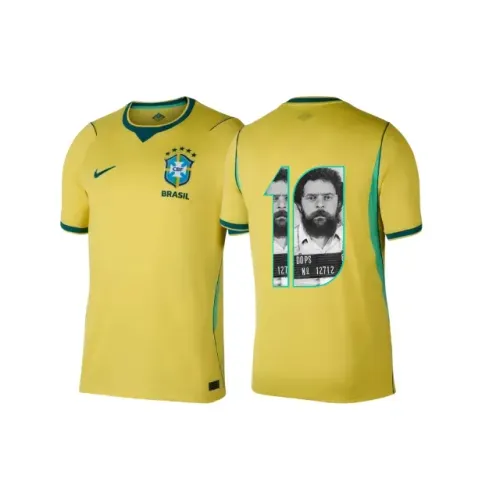 Camisa Brasil Nike I 2026/27 Torcedor Masculina - Bolsonaro & Lula