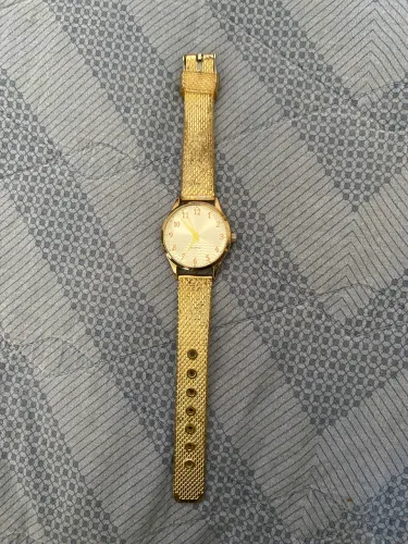 Relógio analógico dourado Rommanel