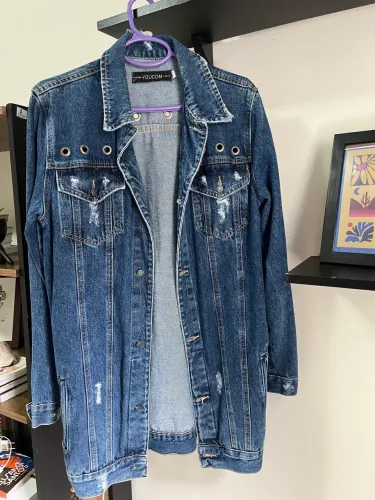 Jaqueta jeans ovesized feminina