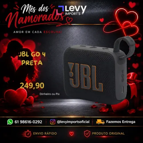 Caixa de Som JBL Go 4 Preta