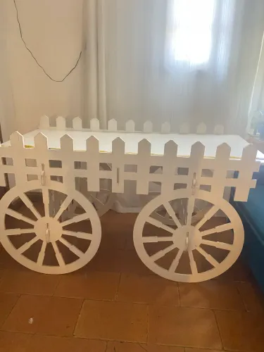 Mesa carrinho provençal MDF