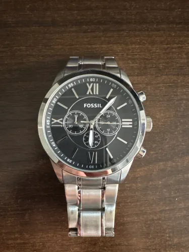 Relógio fóssil prata