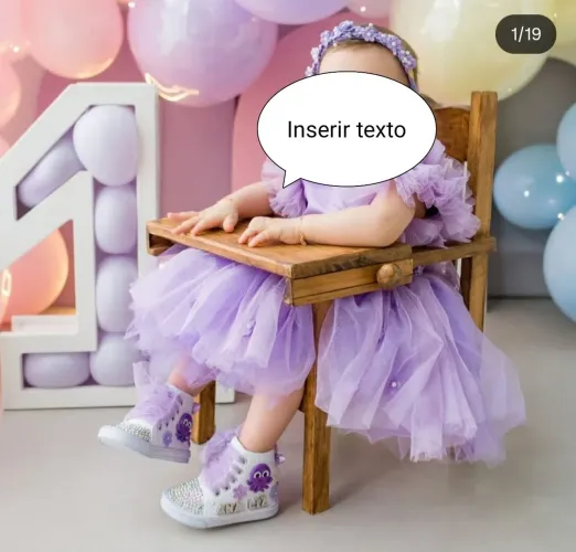 Vestidos e tênis de aniversário 1 ano