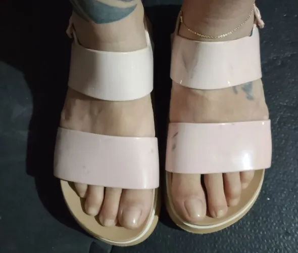 melissa cosmic sandal plataforma rosa nude