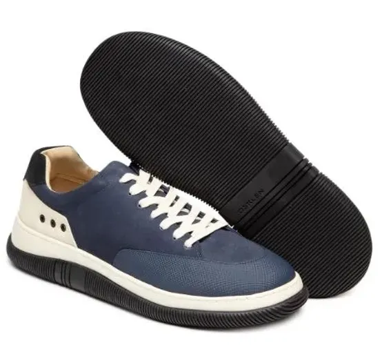 OSKLEN - Tênis Masculino Hybrid Laces Nobuck Azul Osklen