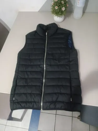 Colete Puffer Masculino Preto Acolchoado Sem Mangas