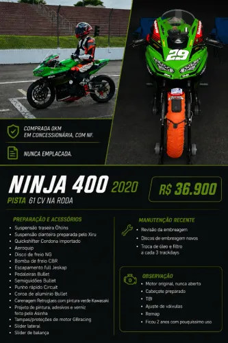 Ninja 400 pista