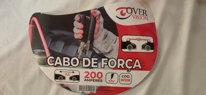 Cabo Chupeta Bateria Carro Auxiliar 200a 2,5m Reforçado