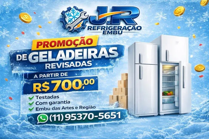 VENDO GELADEIRAS REVISADAS É NA JR REFRIGERAÇÃO! ?