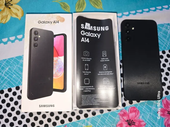Samsung Galaxy A14 + caixa original com defeito de placa
