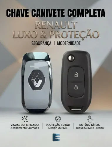 Chave Canivete Renault Completa 