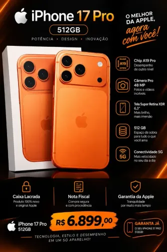 iPhone 17 PRO 512GB Laranja