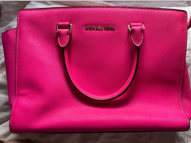 Bolsa Tote/Satchel de Couro Saffiano da Michael Kors Original