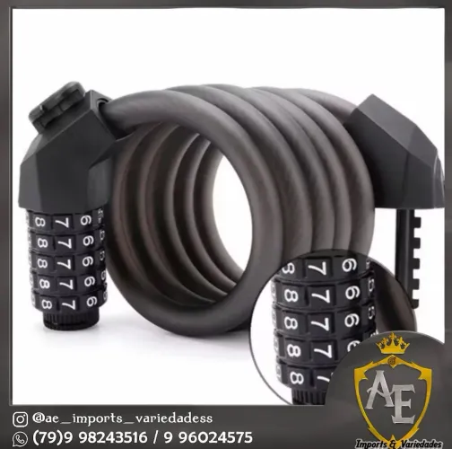 Cadeado antifurto Com senha para moto e bike