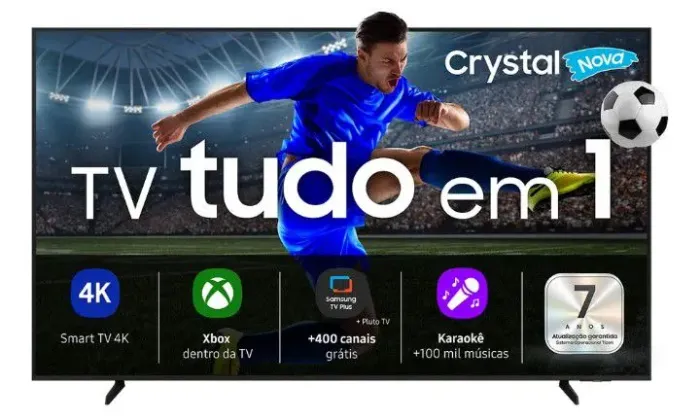 Smart Tv 55 ''Crystal tudo em 1