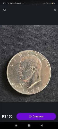 Moeda de 1 Dolar de 1.972