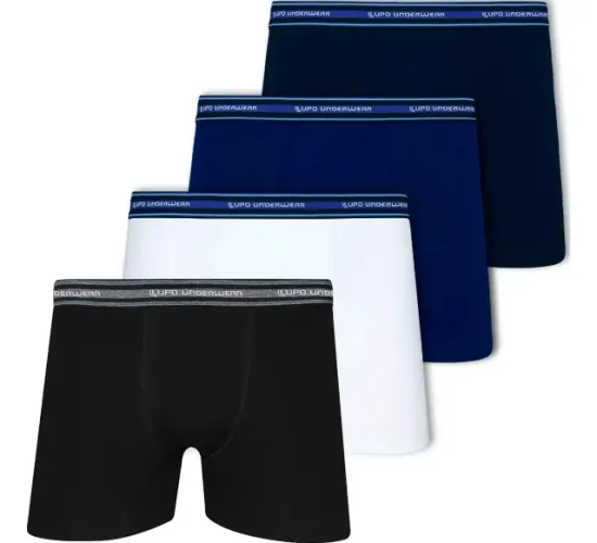 Kit 4 Cuecas Boxer Lupo Algodão Confortável Box Original