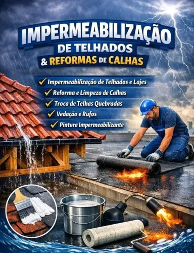 Telhadista resolve pingueira vazamento 