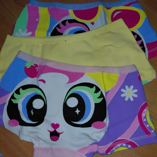 Kit 3 calcinhas shortinho M infantil hardy Lingerie 
