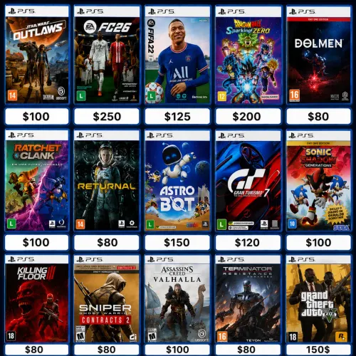 Jogo físico PS5 / PlayStation 5