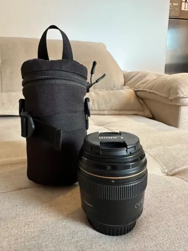 Lente canon ultrasonic 85mm 1.8 com Bag