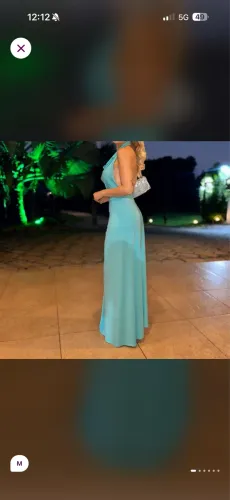 Vestido longo azul 