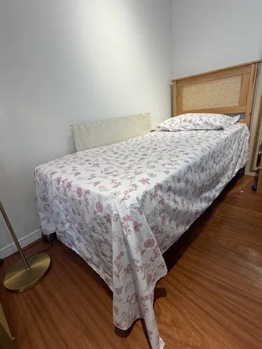 Cama solteiro box com cabeceira