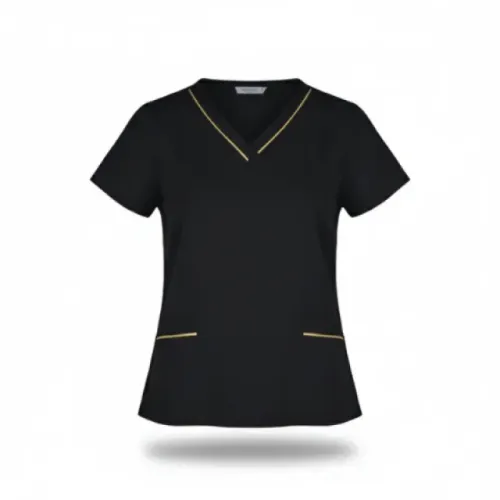 Scrub Preto com decote V - P