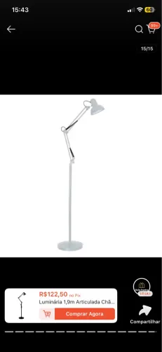 Luminária Articulada 1,9M