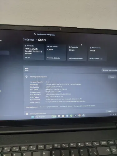 Notebook lenovo i5 v15 g2 11th