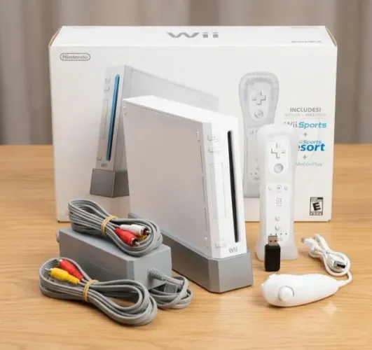 Nintendo Wii Branco Completo desbloqueado na caixa