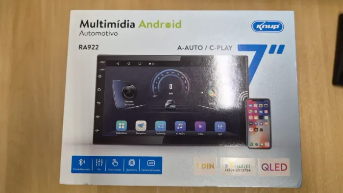 Multimidia 1din 7 polegadas