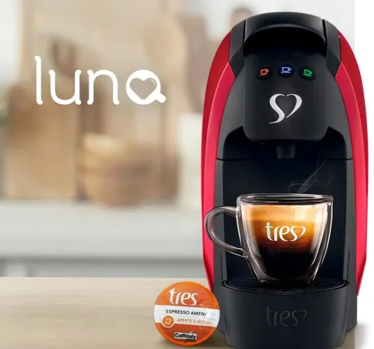 Cafeteira 3 corações- Luna + Expositor de Cápsulas 