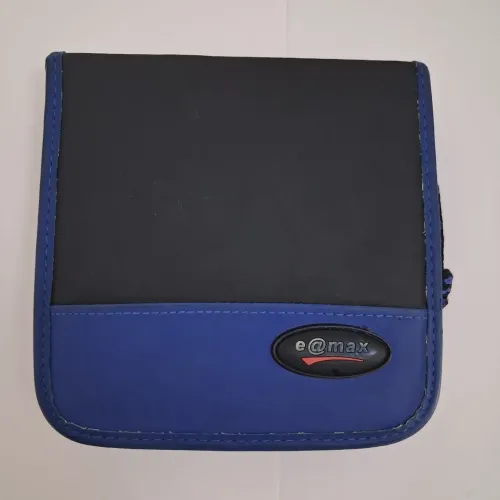 Porta CDs Azul/Preto E@Max - Para 24 CDs