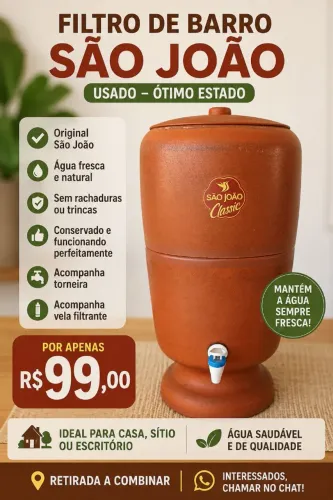 FILTRO DE BARRO SÃO JOÃO USADO - ÓTIMO ESTADO